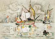 Paul Signac Fishing Boats oil painting reproduction
